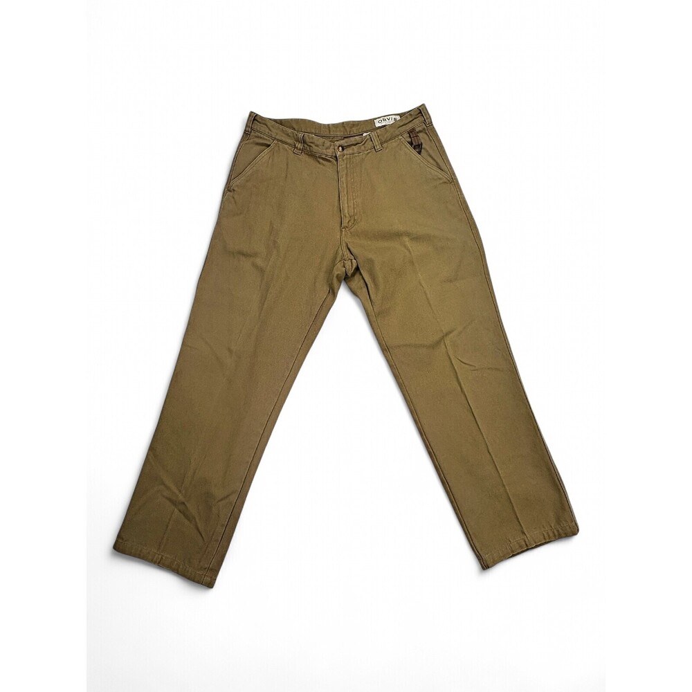 Orvis Men's‎ 100% Cotton Canvas Chinos Khaki Size 36
